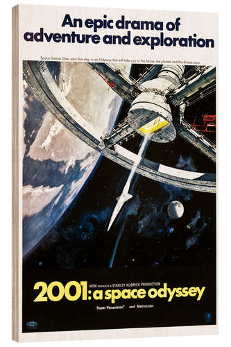 Wood print 2001: A Space Odyssey