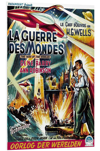 Foam board print THE WAR OF THE WORLDS 1953