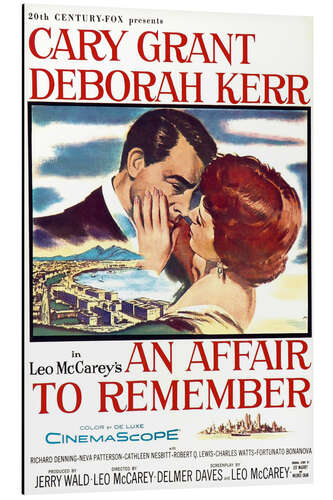 Quadro em alumínio AN AFFAIR TO REMEMBER, Cary Grant, Deborah Kerr, 1957