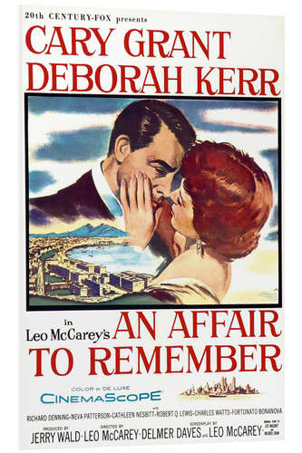 PVC print AN AFFAIR TO REMEMBER, Cary Grant, Deborah Kerr, 1957