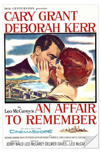 Vinilo para la pared AN AFFAIR TO REMEMBER, Cary Grant, Deborah Kerr, 1957