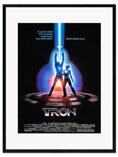 Impression artistique encadrée Tron (anglais)