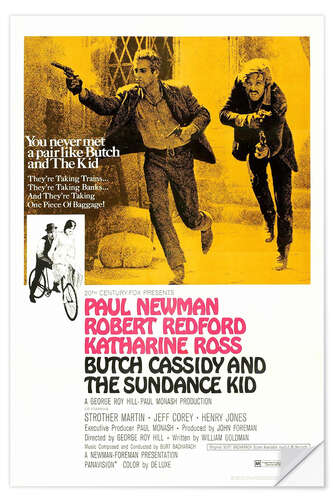 Selvklebende plakat Butch Cassidy and the Sundance Kid