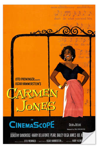 Wall sticker CARMEN JONES, Dorothy Dandridge, 1954.20th Century Fox Film Corp.