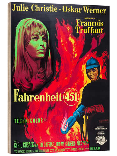 Obraz na drewnie Fahrenheit 451