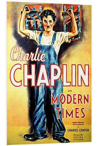 Foam board print Charlie Chaplin - Modern Times