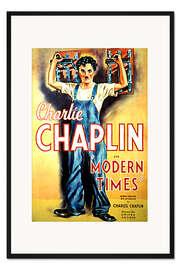 Gerahmter Kunstdruck Charlie Chaplin - Moderne Zeiten (englisch)