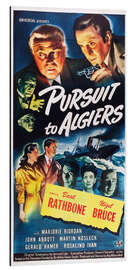 Quadro em alumínio PURSUIT TO ALGIERS, Basil Rathbone, Nigel Bruce, Marjorie Riordan, Rosalind Ivan, Martin Kosleck, Jo