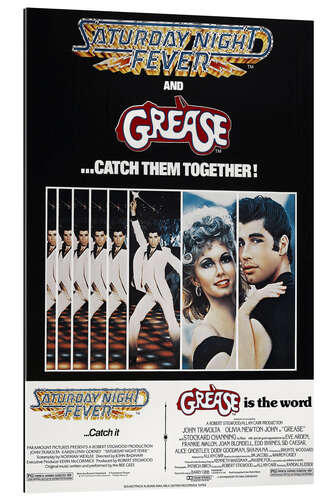 Quadro em plexi-alumínio Saturday Night Fever / Grease