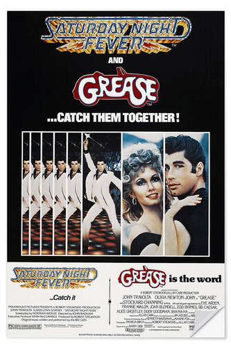 Vinilo para la pared Saturday Night Fever / Grease