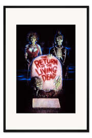 Gerahmter Kunstdruck Verdammt, die Zombies kommen (englisch)