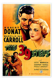 Plakat 39 STEPS, THE, Robert Donat, Madeleine Carroll, 1935