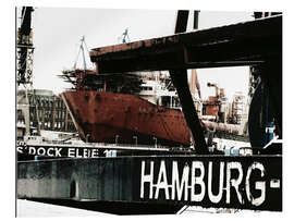 Cuadro de plexi-alu Muelles de Hamburgo