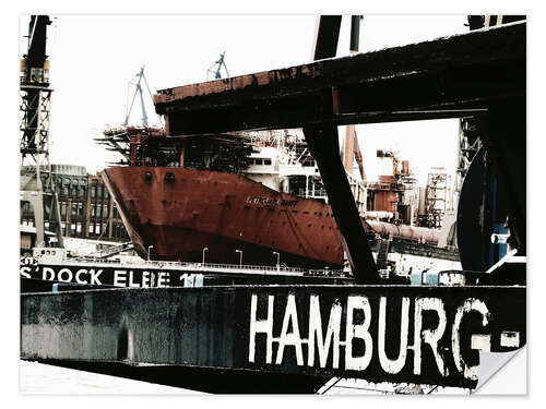 Wall sticker Hamburg docks