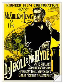 Selvklæbende plakat Dr.Jekyll &amp; Mr. Hyde