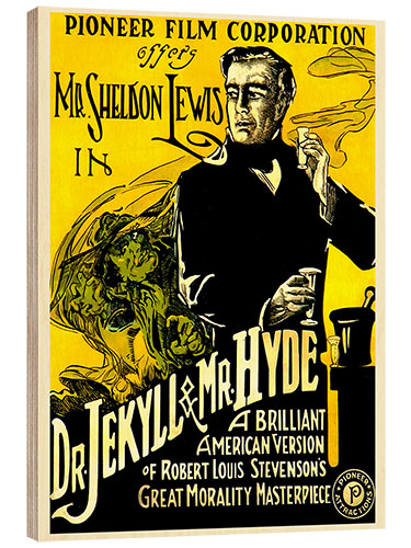 Quadro de madeira Dr.Jekyll & Mr. Hyde