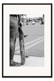 Gerahmter Kunstdruck Skateboard Freiheit II