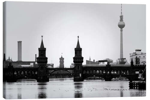 Canvas-taulu Berlin Oberbaumbrücke Skyline