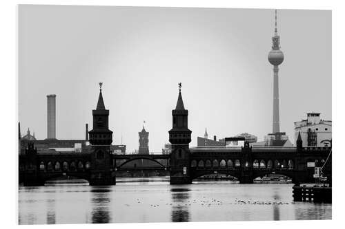 Hartschaumbild Berlin Oberbaumbrücke Skyline