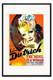 Gerahmter Kunstdruck Marlene Dietrich - The Devil Is a Woman, 1935