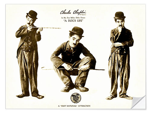 Wandsticker Charlie Chaplin - Ein Hundeleben 1918 (englisch)