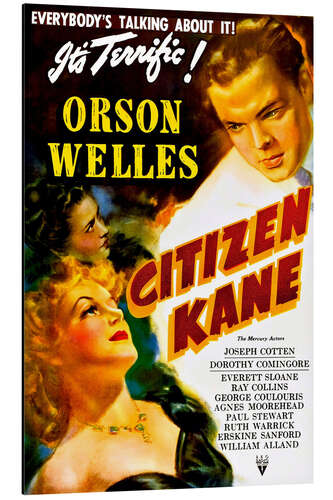 Aluminium print Citizen Kane