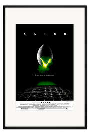 Gerahmter Kunstdruck Alien - Das unheimliche Wesen aus einer fremden Welt (englisch)