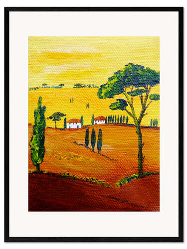 Innrammet kunsttrykk Tuscany landscape 1