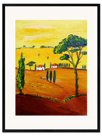 Innrammet kunsttrykk Tuscany landscape 1