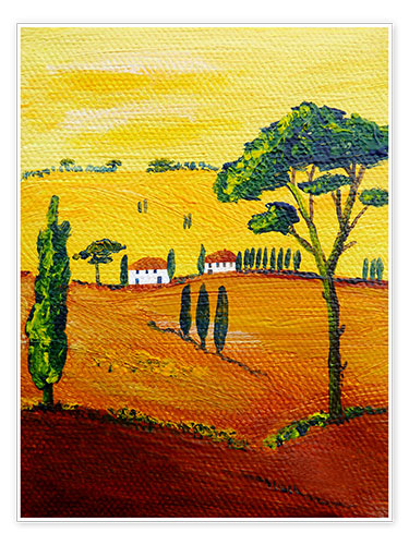 Poster Tuscany landscape 1