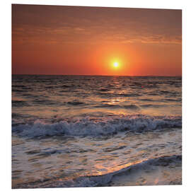 Foam board print Sunset at the sea