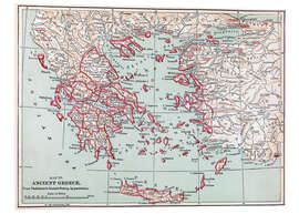 Foam board print Map of Ancient Greece