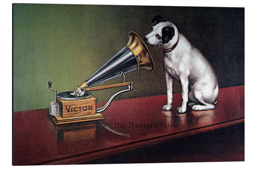 Tableau en aluminium Gramophone Victor