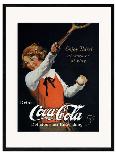 Impresión de arte enmarcada Coca Cola (inglés)