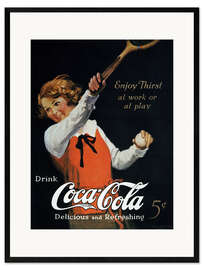 Impression artistique encadrée Publicité Coca-Cola (anglais)