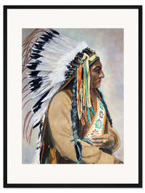 Gerahmter Kunstdruck Sitting Bull