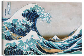 Lærredsbillede  Den store bølge ud for Kanagawa III - Katsushika Hokusai