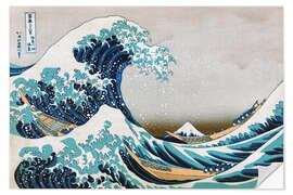 Wandsticker  Die große Welle vor Kanagawa III - Katsushika Hokusai