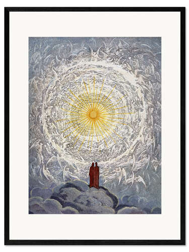 Framed art print Dante and Beatrice in Heaven
