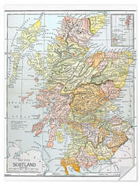 Muursticker Map of Scotland