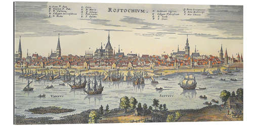 Tableau en plexi-alu Rostock historique, 1640