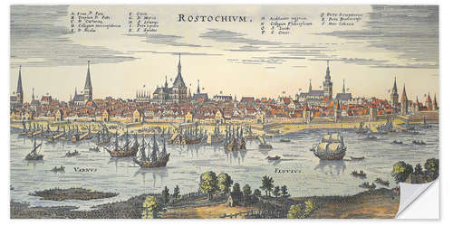 Sticker mural Rostock historique, 1640