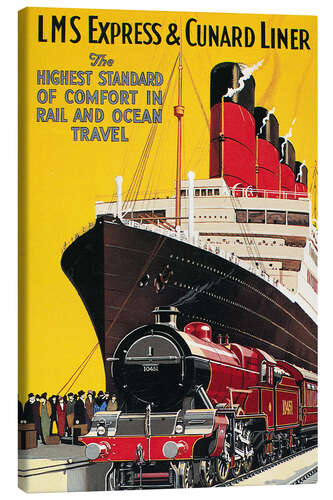 Canvas print Lms Express & Cunard Liner