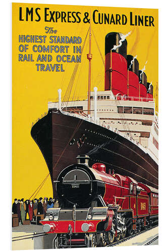 Hartschaumbild Lms Express & Cunard Liner