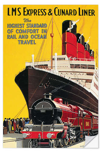 Wandsticker Lms Express & Cunard Liner