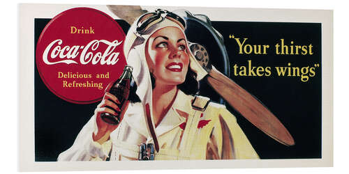 PVC print Coca-Cola, your thirst takes wings