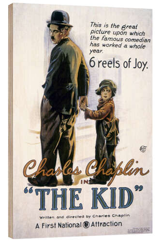 Stampa su legno Chaplin: The Kid, 1920 (Il monello)