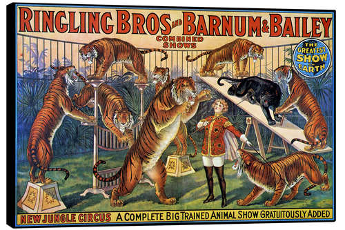 Leinwandbild Circus Poster von 1920