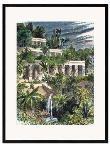 Impressão artística com moldura Hanging Gardens/babylon.