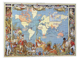 Foam board print British Empire around 1886